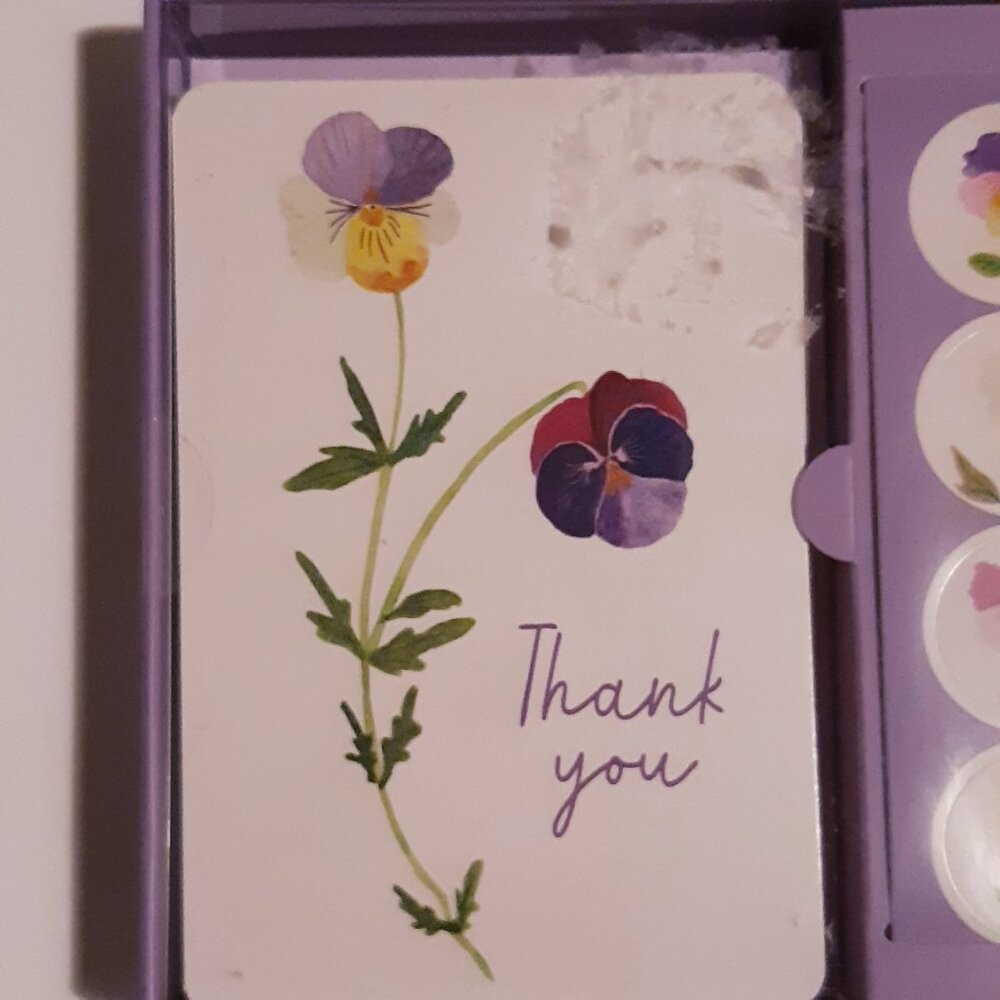 Thank You Note Card Set Boxed - Picture 2 of 7